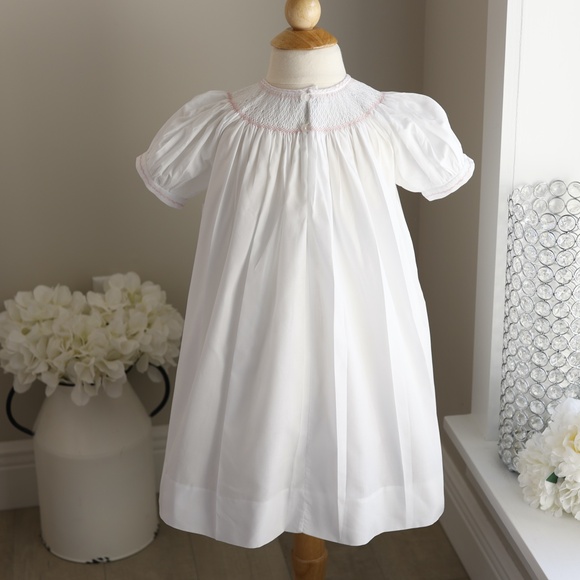 Feltman Brothers White Bishop Dress Smocked Embroidery 24 Months/2T RARE NWT - Picture 4 of 6